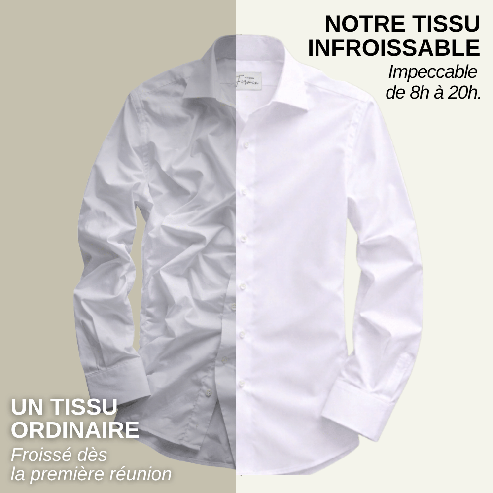 Chemise infroissable homme portée au quotidien sans plis