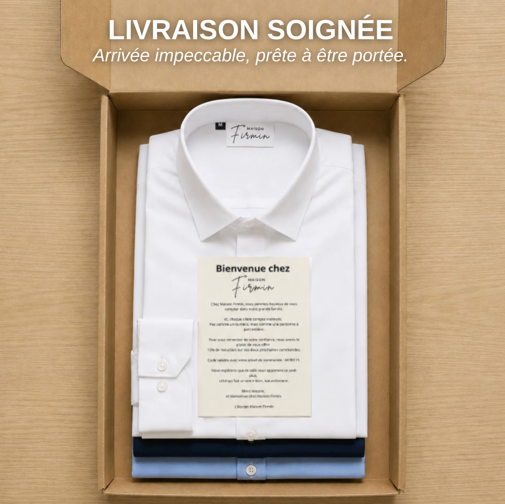 Chemise de voyage infroissable, sortie de valise sans repassage