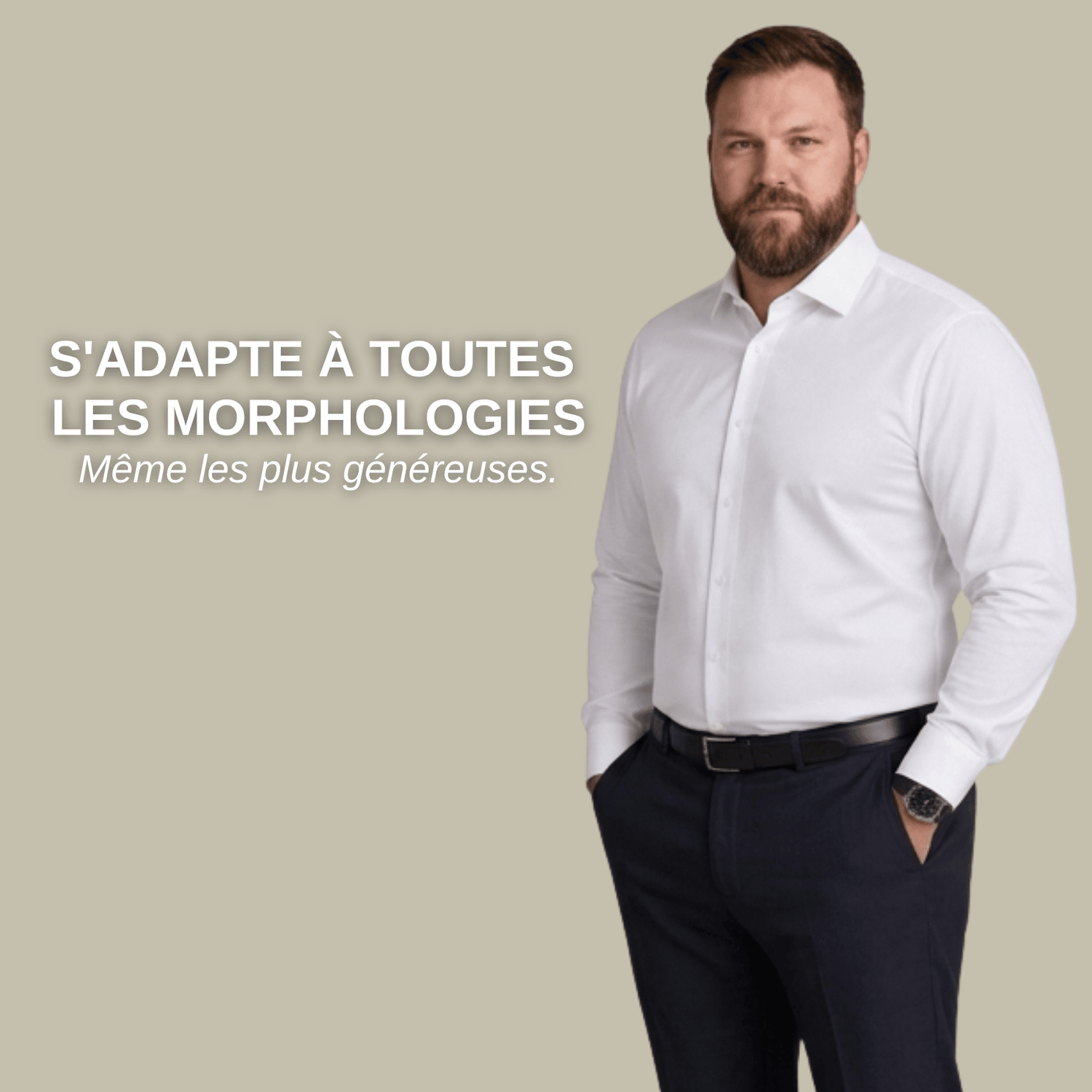 Détail du col français de la chemise Maison Firmin